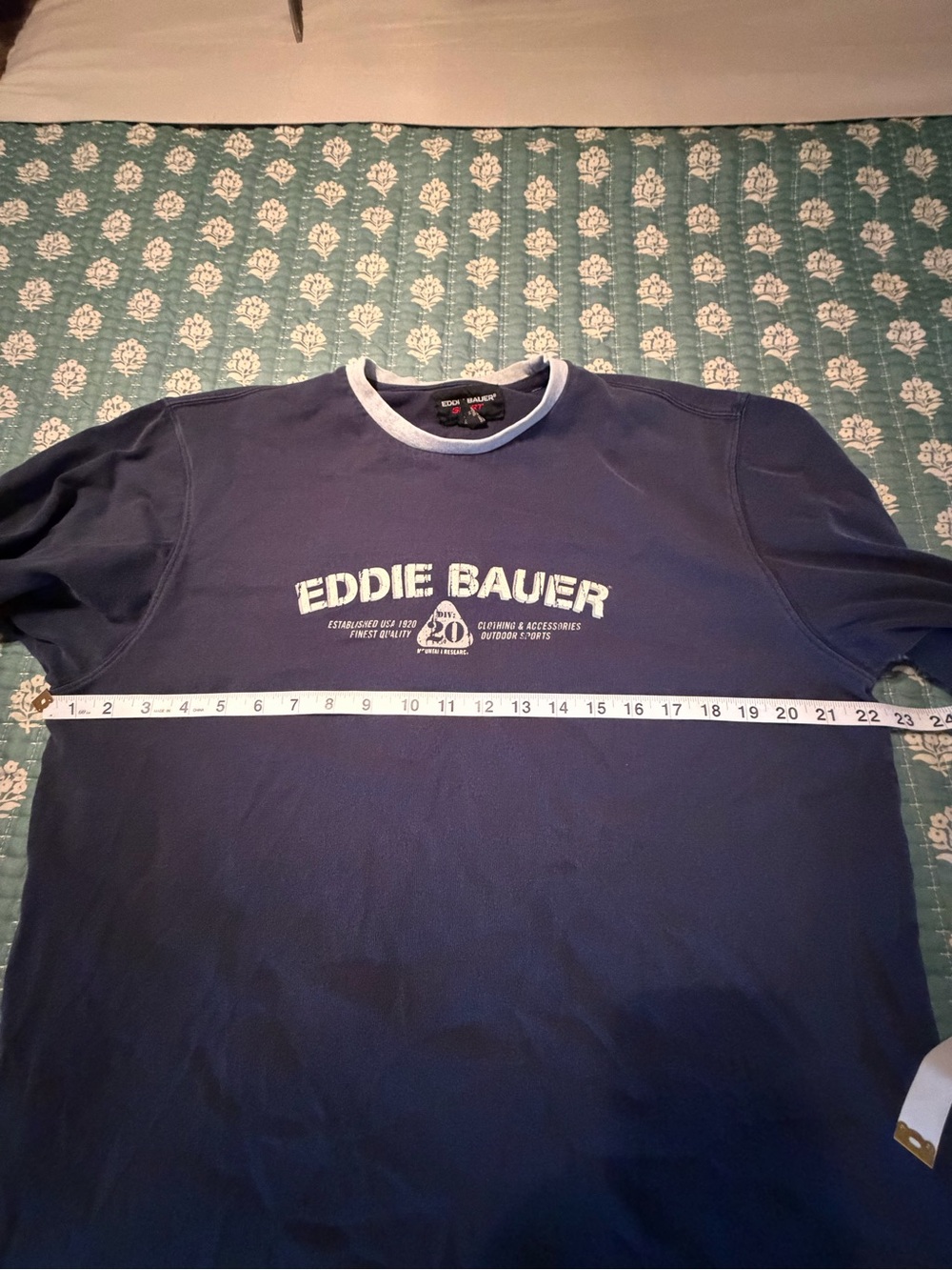 Vtg 90s Eddie Bauer Sport Graphic Sweatshirt Crewneck Gray M Academia Fall - Picture 5 of 7
